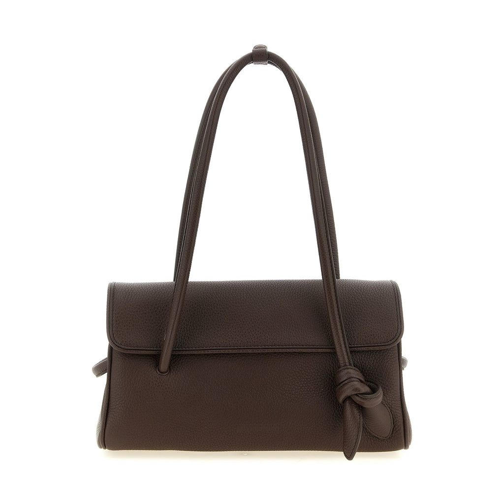 Brown Calfskin Shoulder Bag