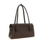Brown Calfskin Shoulder Bag