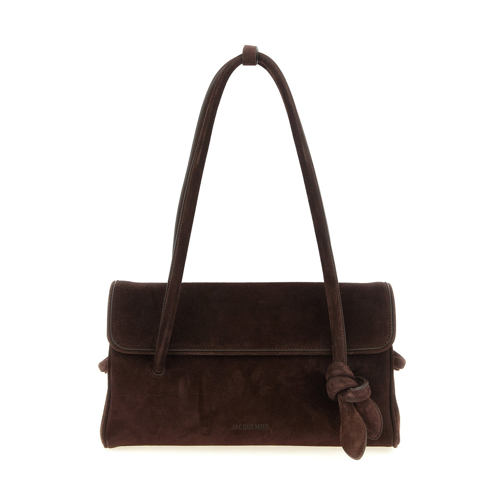 Brown Calfskin Shoulder Bag