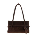 Brown Calfskin Shoulder Bag