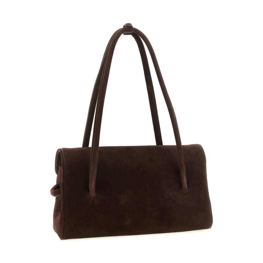 Brown Calfskin Shoulder Bag