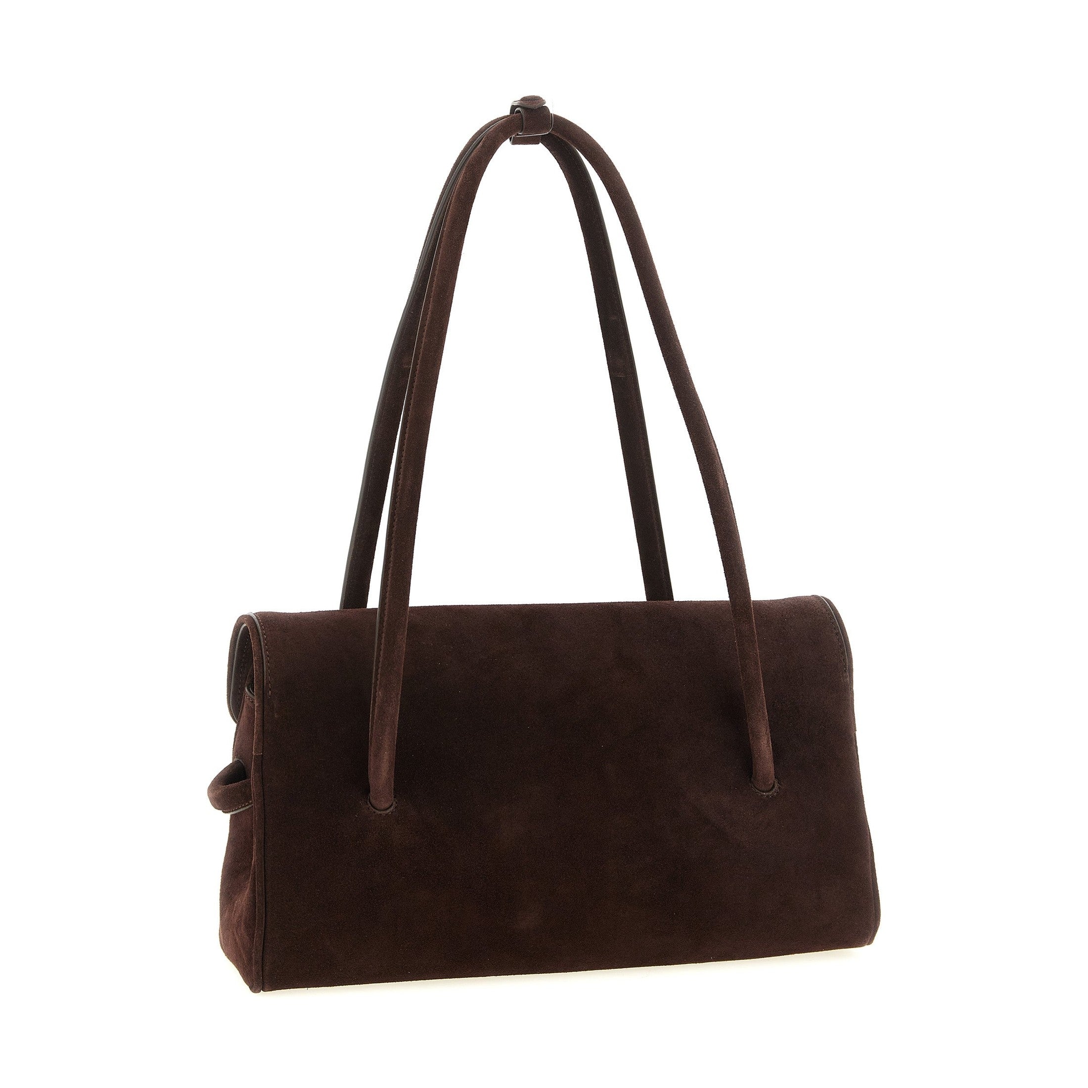 Brown Calfskin Shoulder Bag