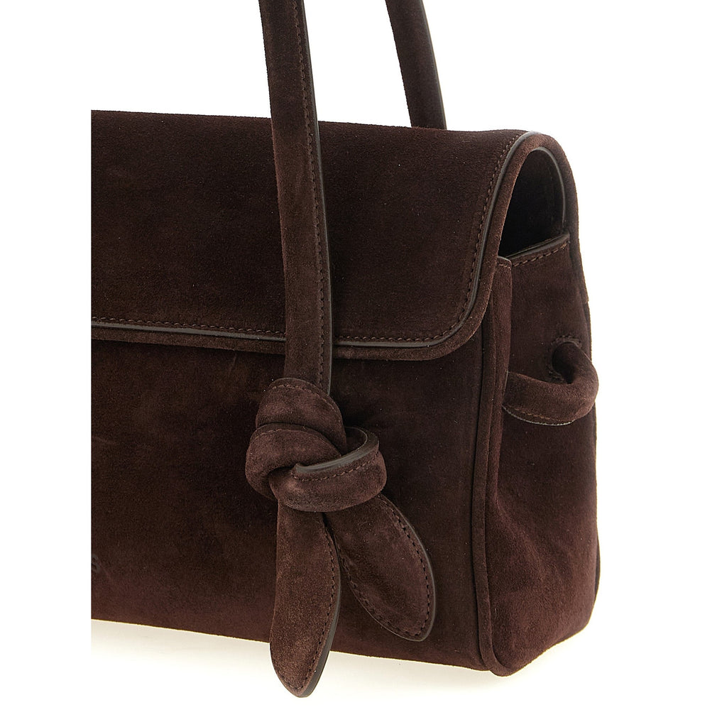 Brown Calfskin Shoulder Bag