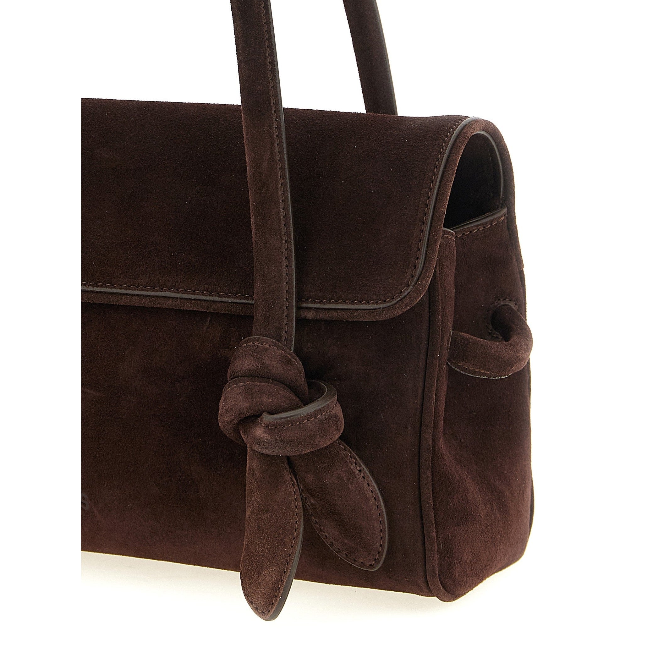 Brown Calfskin Shoulder Bag