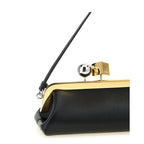 Black Lamb Leather Clutch Bag