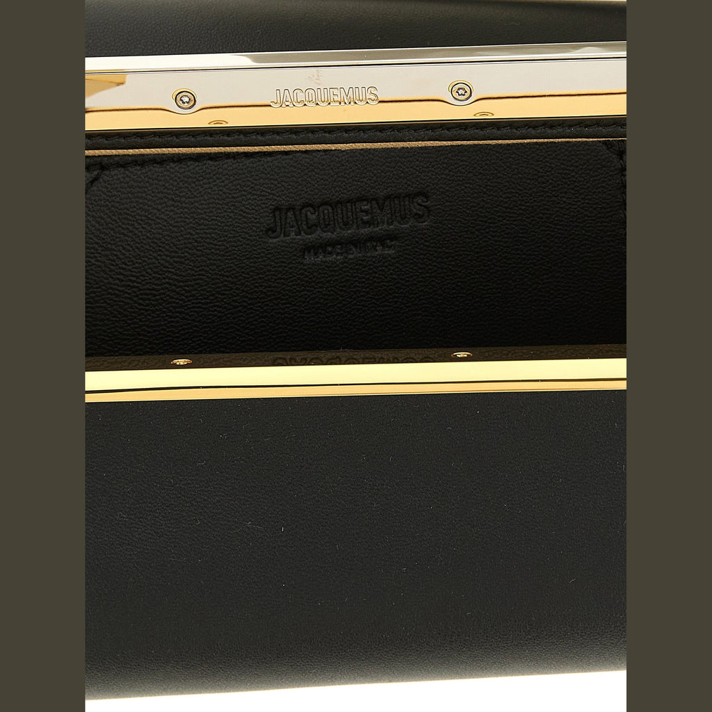 Black Lamb Leather Clutch Bag