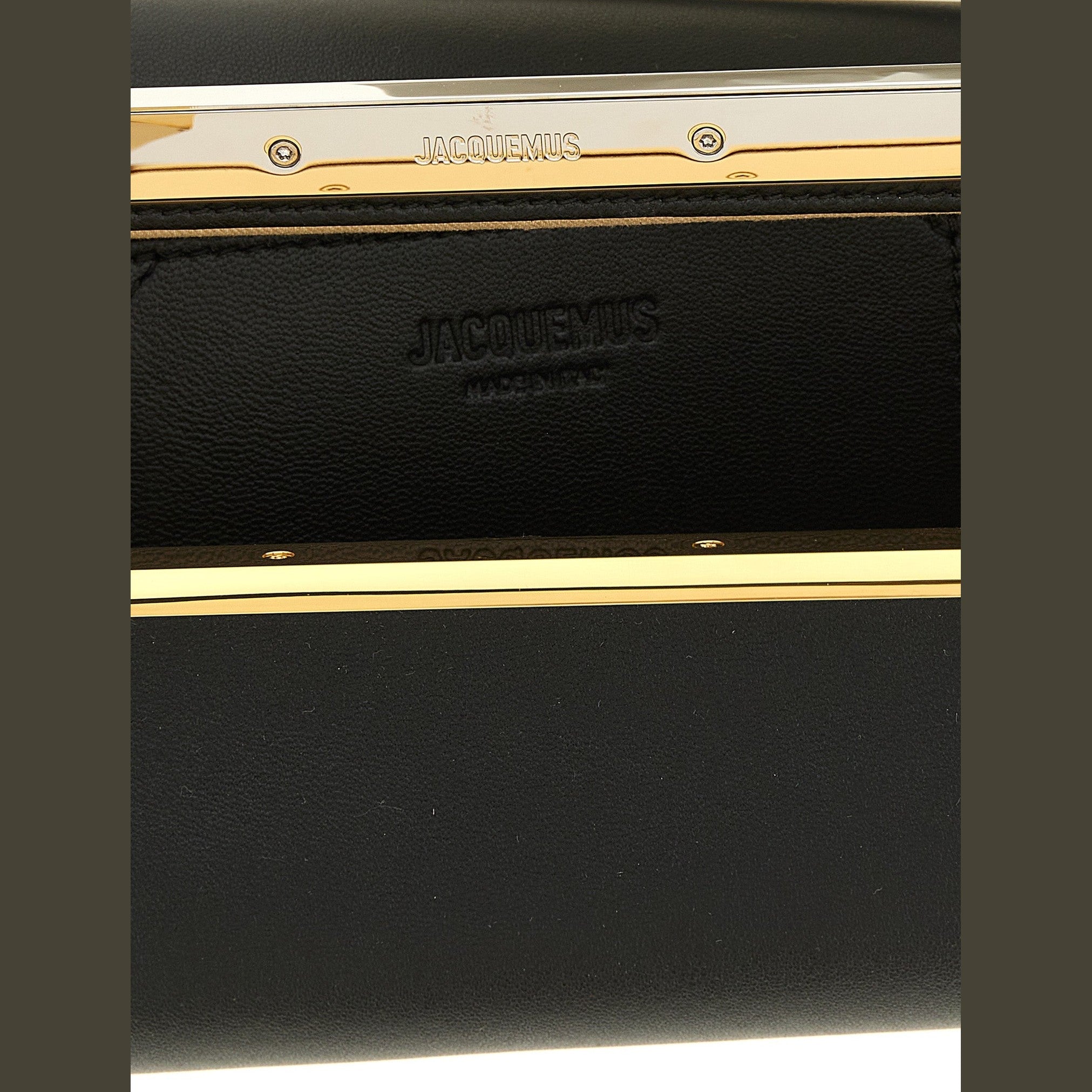 Black Lamb Leather Clutch Bag