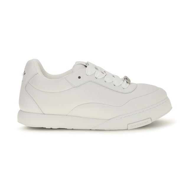 White Calf Leather Bos Taurus Sneakers