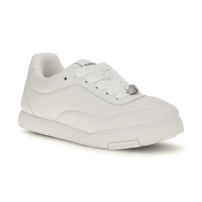 White Calf Leather Bos Taurus Sneakers