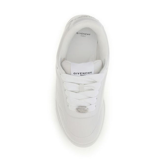 White Calf Leather Bos Taurus Sneakers