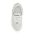 White Calf Leather Bos Taurus Sneakers