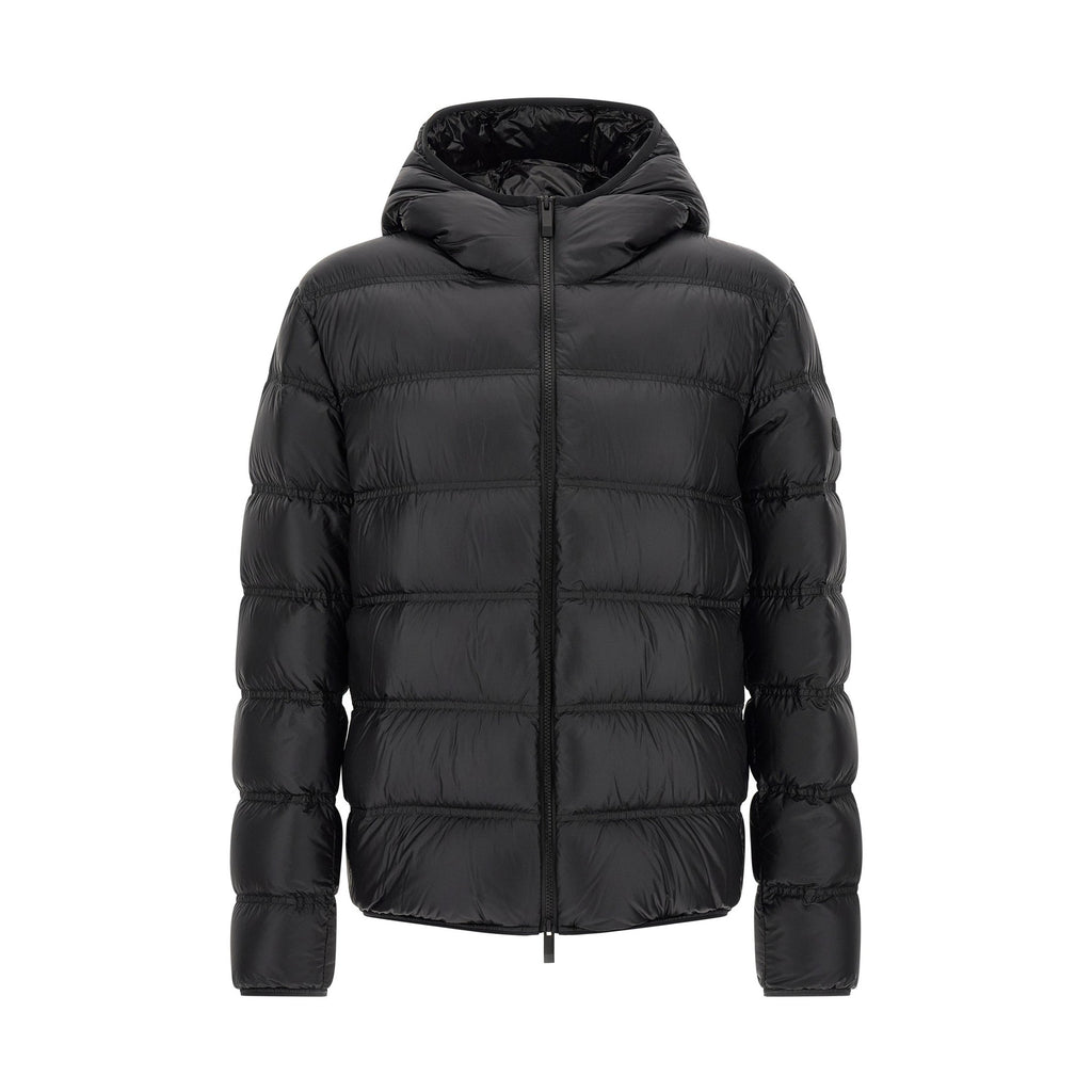 Black Polyamide Full-Length Jacket