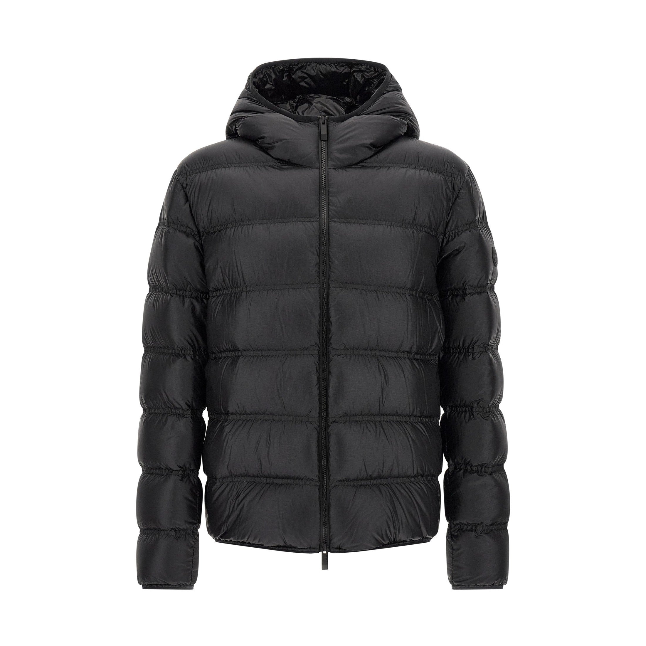 Black Polyamide Full-Length Jacket