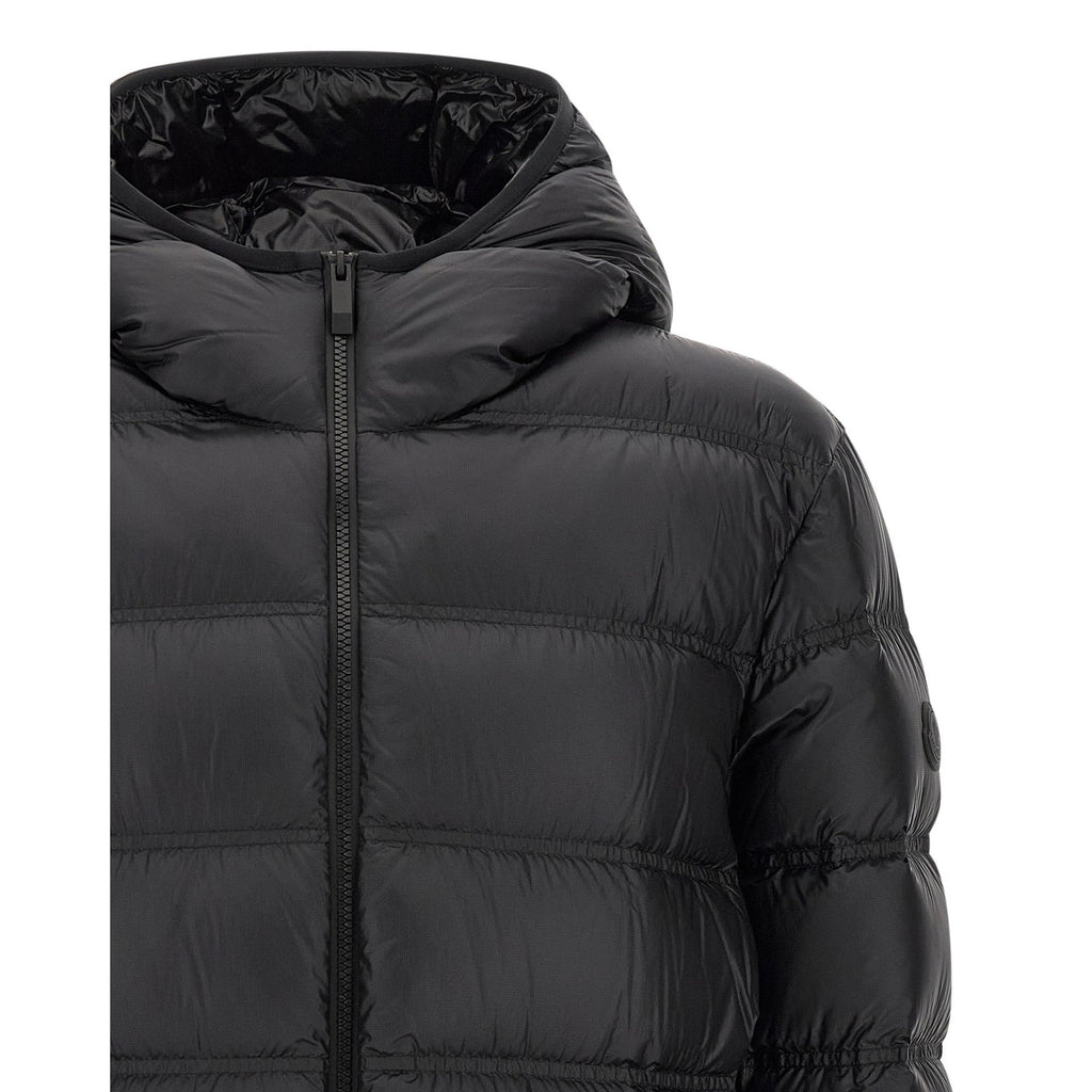 Black Polyamide Full-Length Jacket