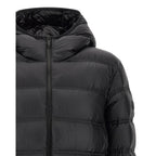 Black Polyamide Full-Length Jacket