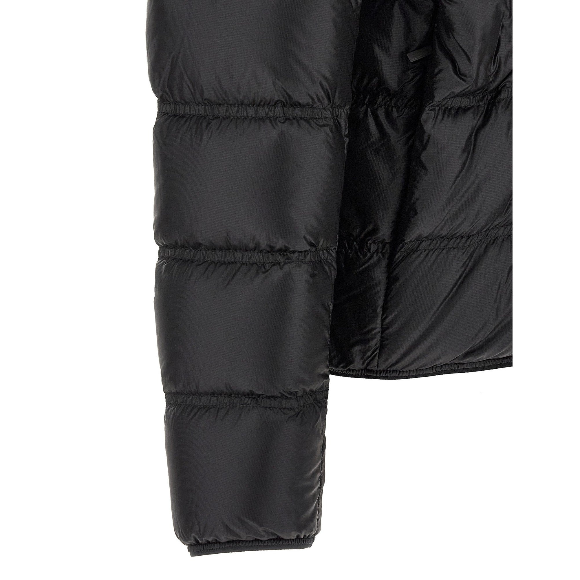 Black Polyamide Full-Length Jacket