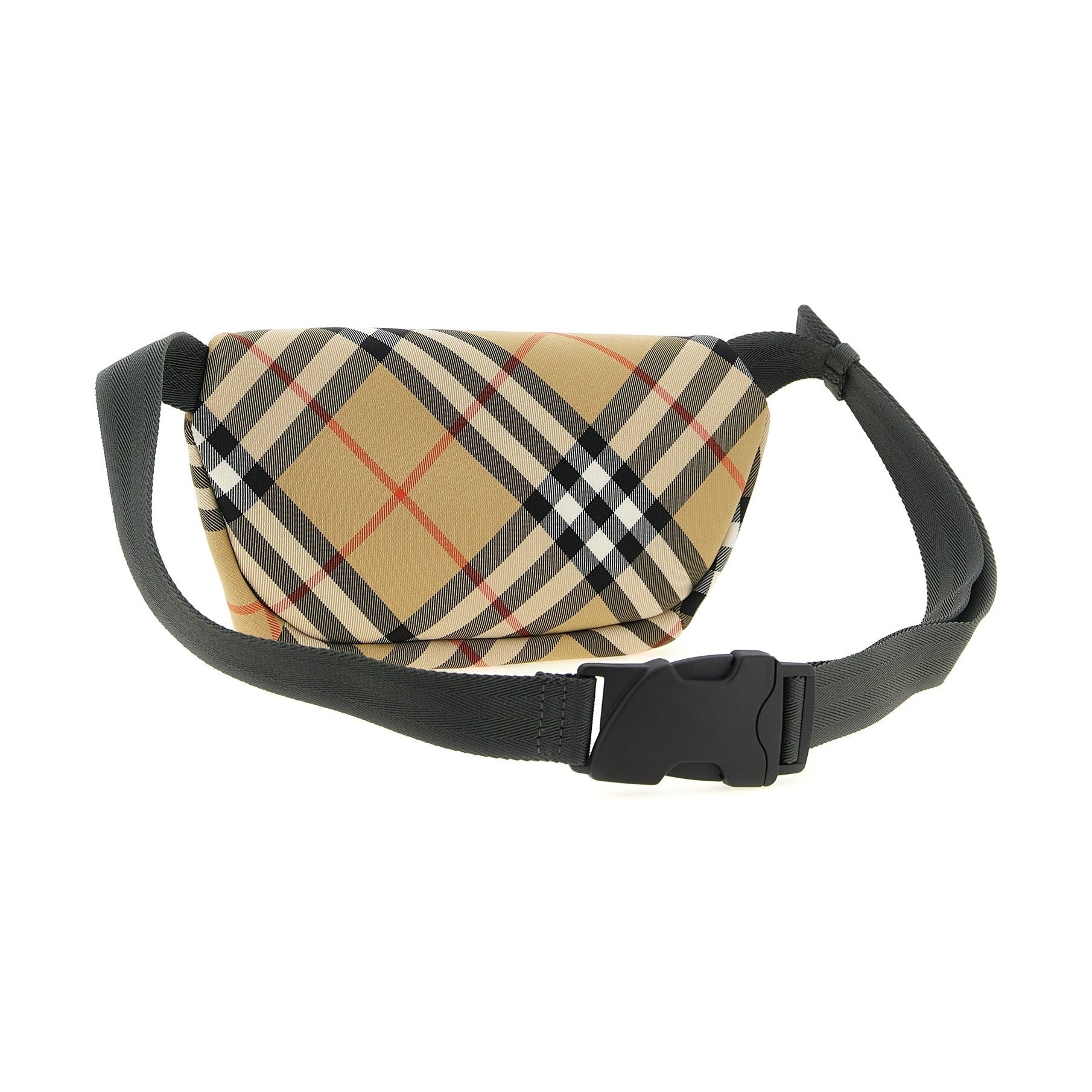 Beige Polyester Crossbody Bag
