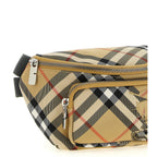 Beige Polyester Crossbody Bag