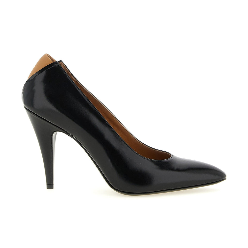 Black Calfskin High Heel Pumps