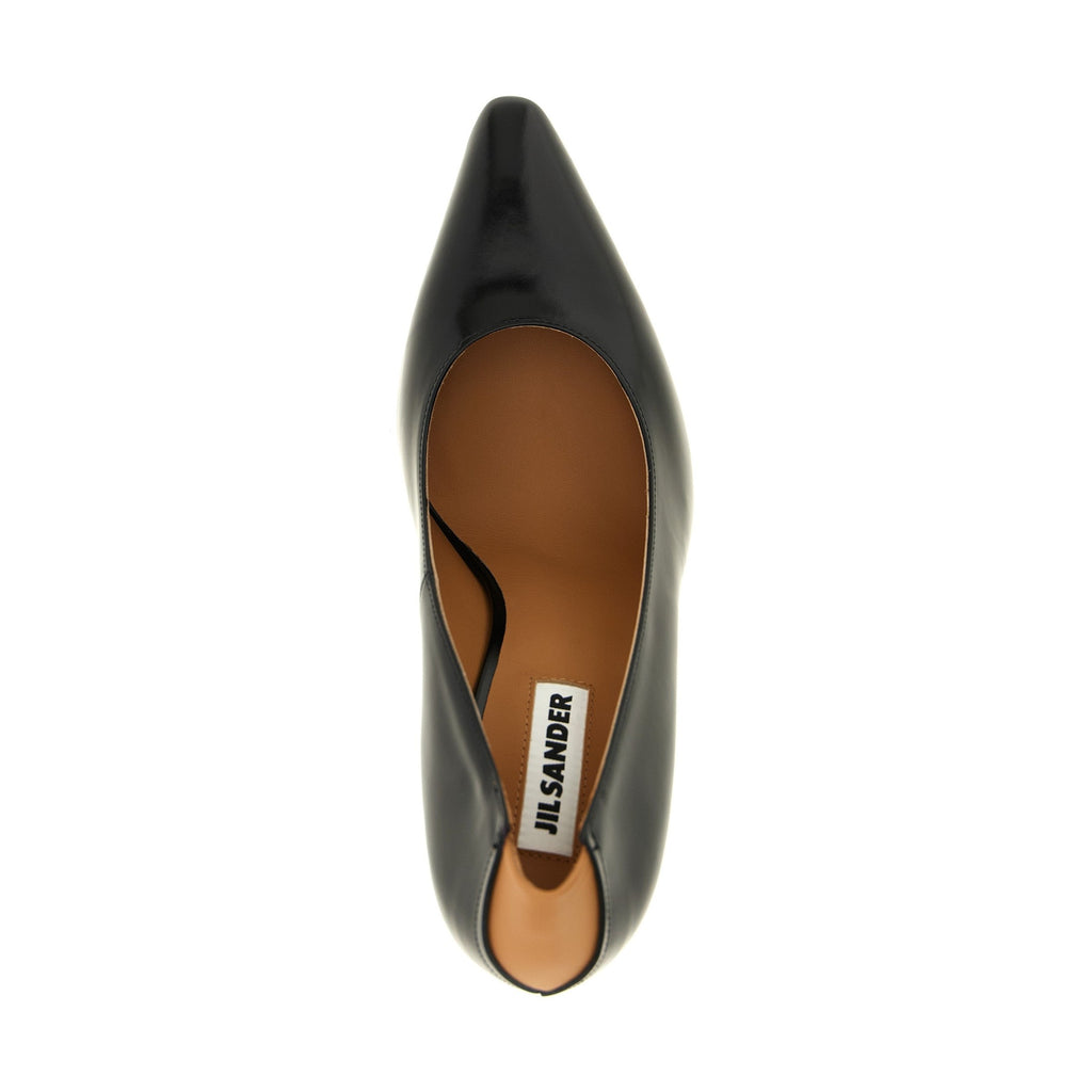 Black Calfskin High Heel Pumps