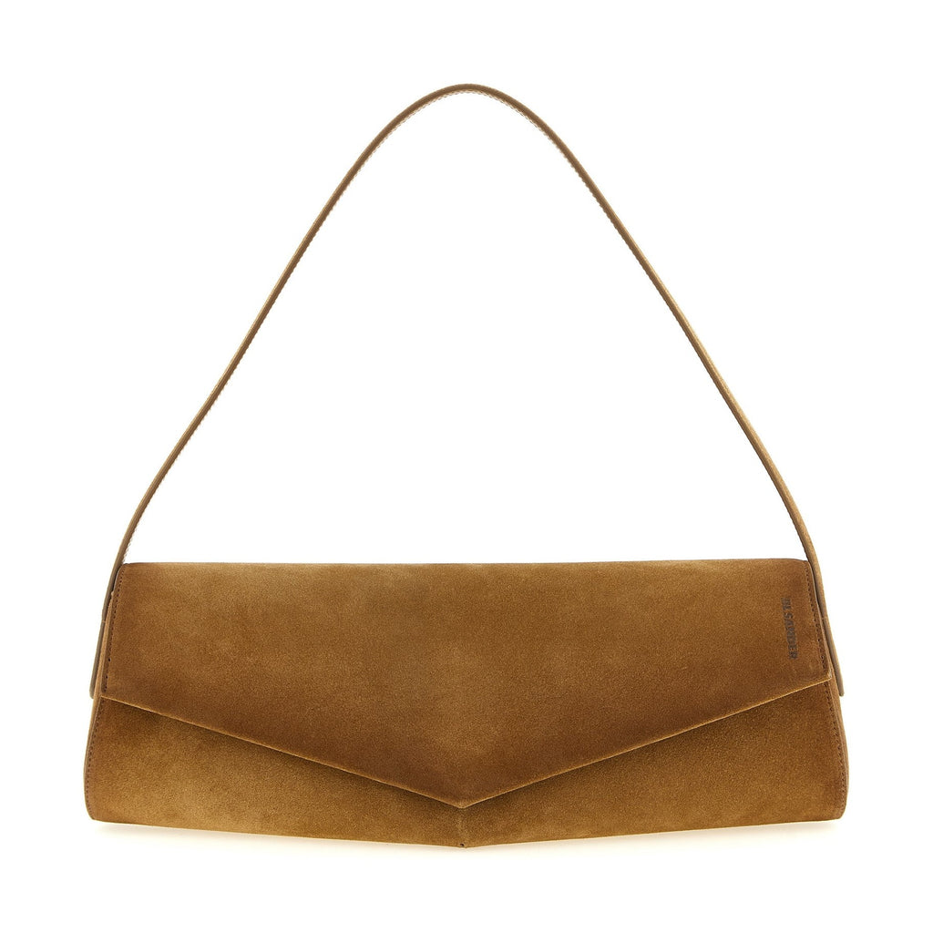 Brown Calfskin Shoulder Bag