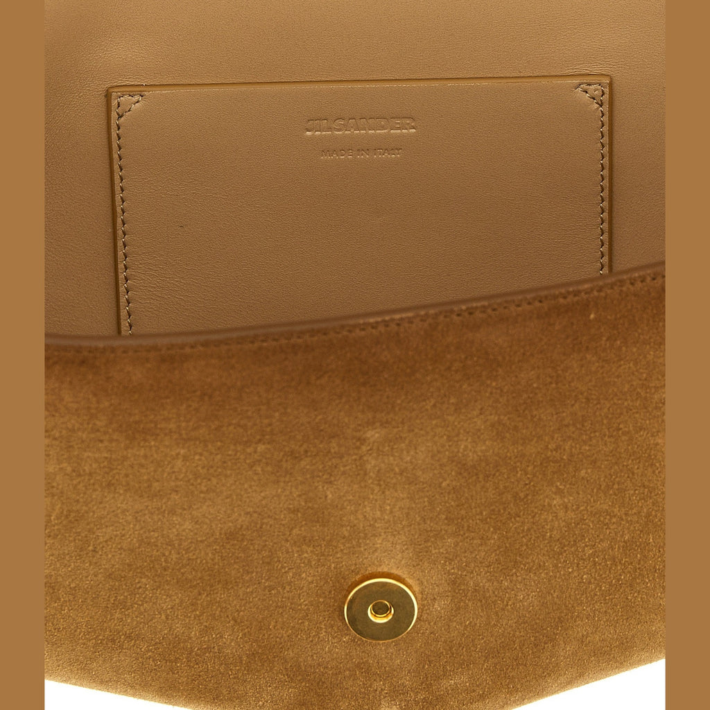 Brown Calfskin Shoulder Bag