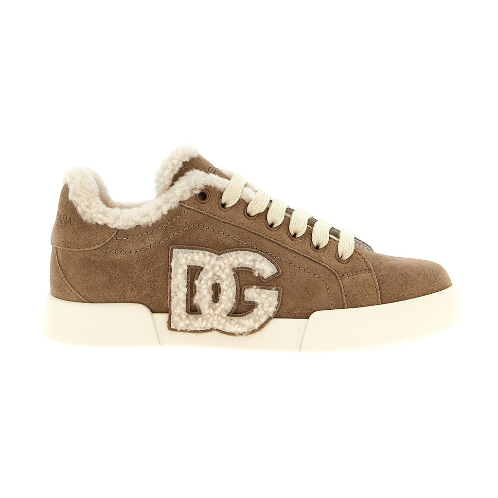 Brown Lambskin Sneakers