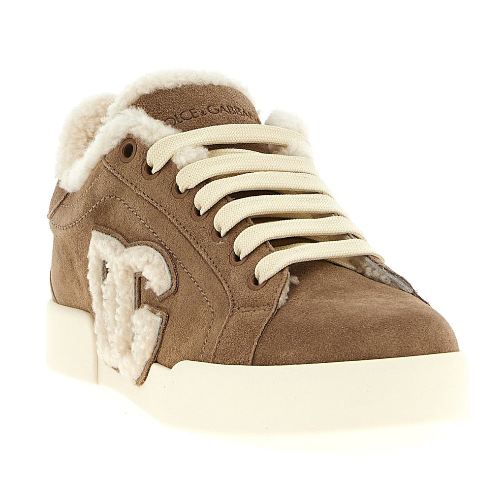 Brown Lambskin Sneakers