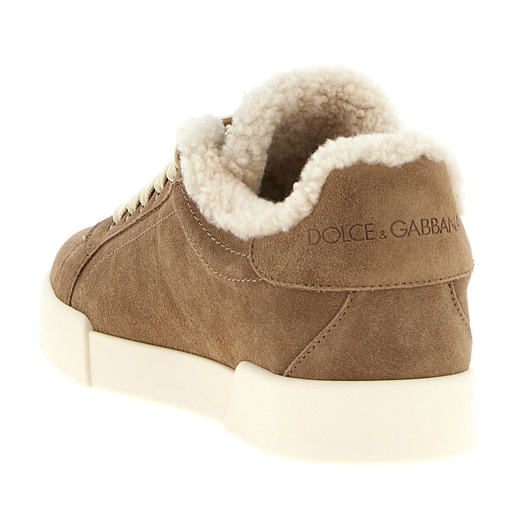 Brown Lambskin Sneakers