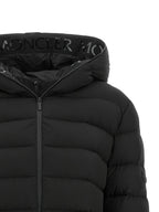 Black Polyester Full-Length Jacket