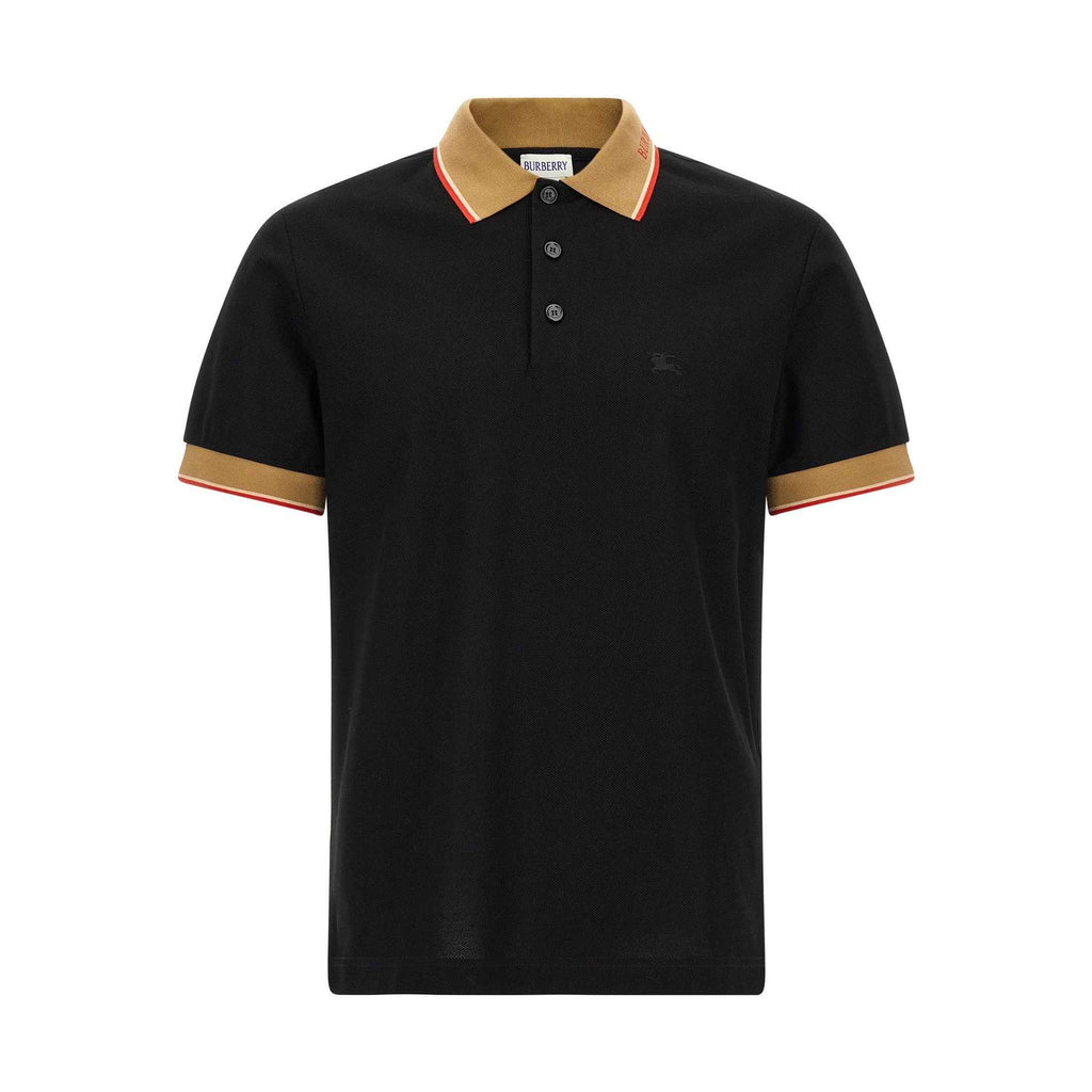 Black Cotton Polo Shirt