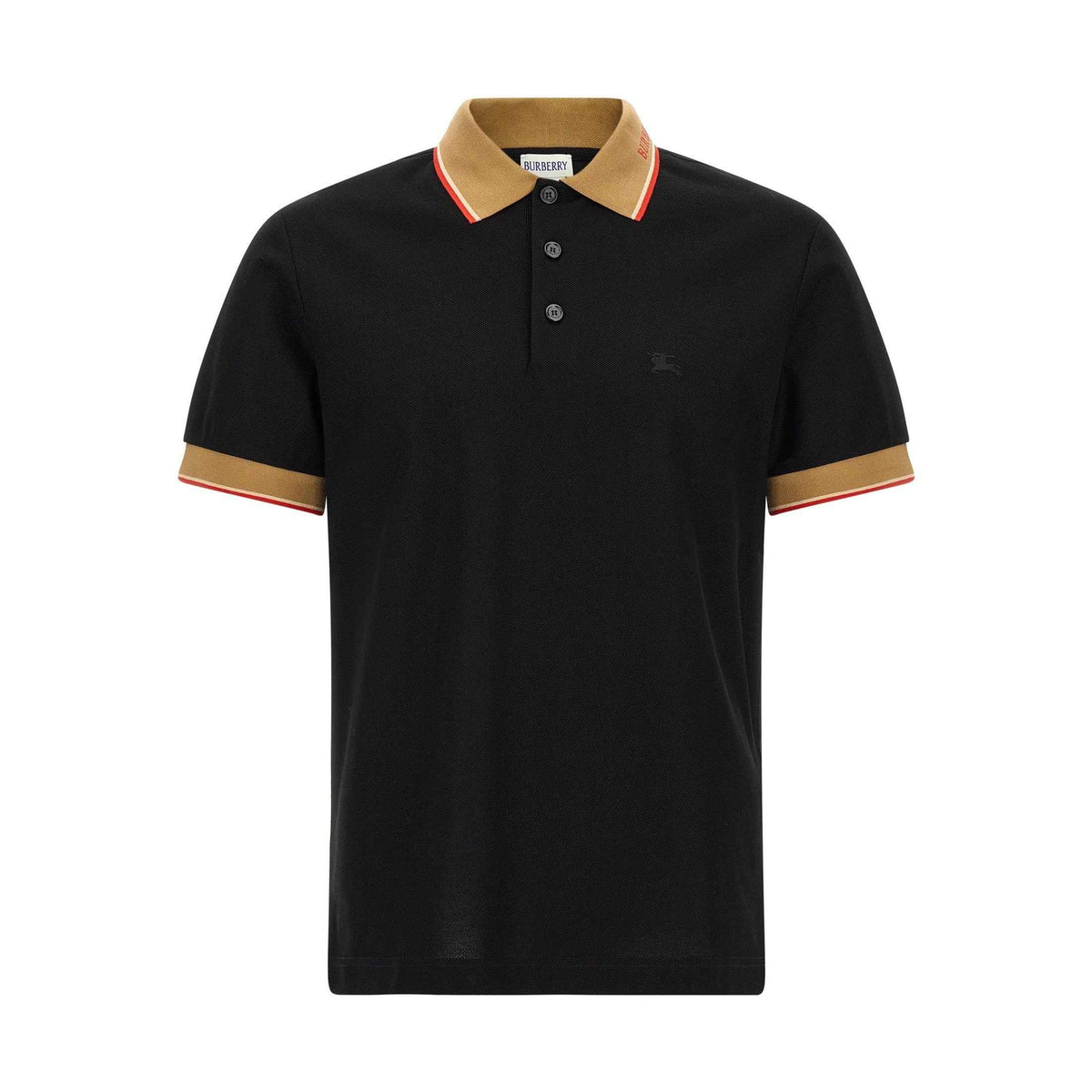 Black Cotton Polo Shirt