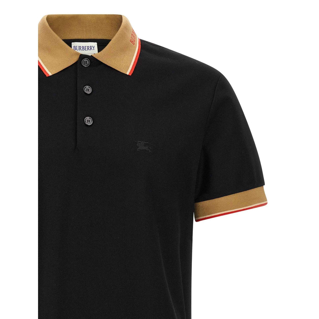 Black Cotton Polo Shirt