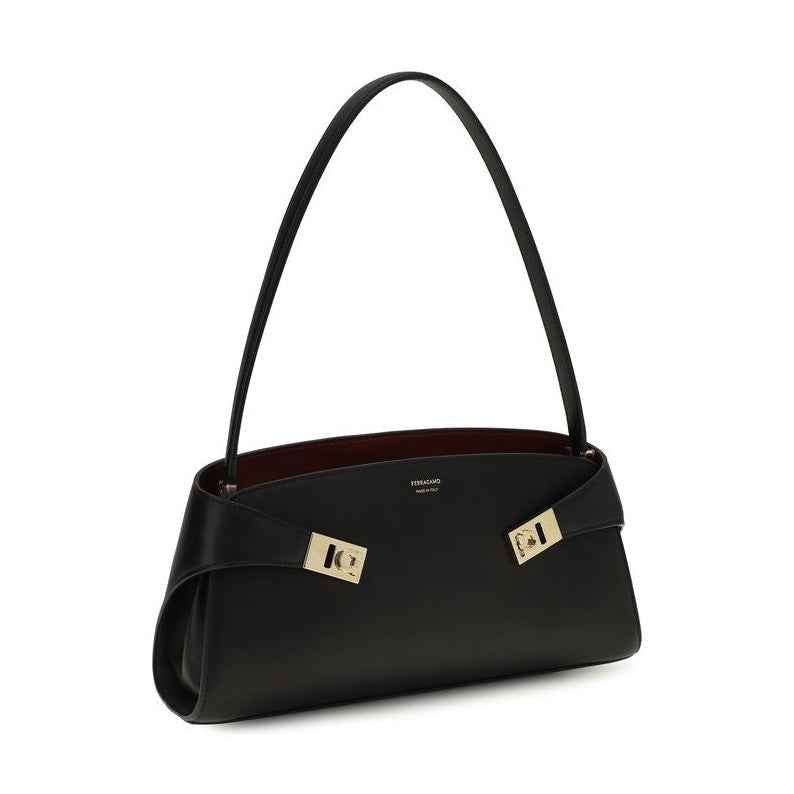 Black Calf Leather Bos Taurus Shoulder Bag