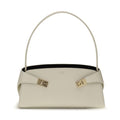 Beige Calf Leather Bos Taurus Shoulder Bag