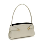 Beige Calf Leather Bos Taurus Shoulder Bag