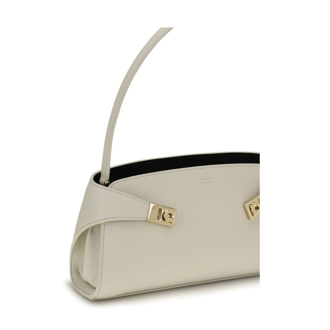 Beige Calf Leather Bos Taurus Shoulder Bag