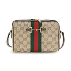 Beige Fabric Shoulder Bag