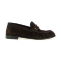 Brown Calfskin Slip-On Loafers