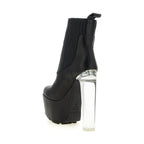 Black Calfskin Ankle Boots