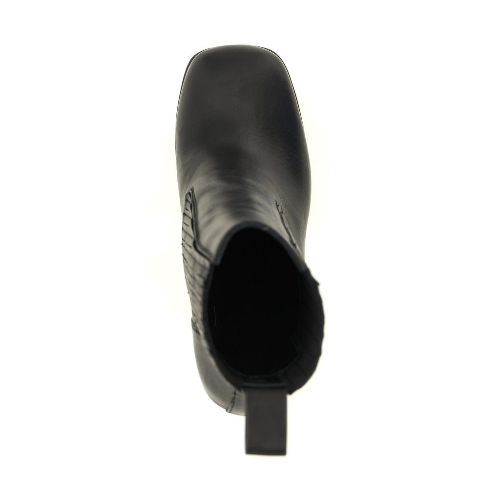 Black Calfskin Ankle Boots