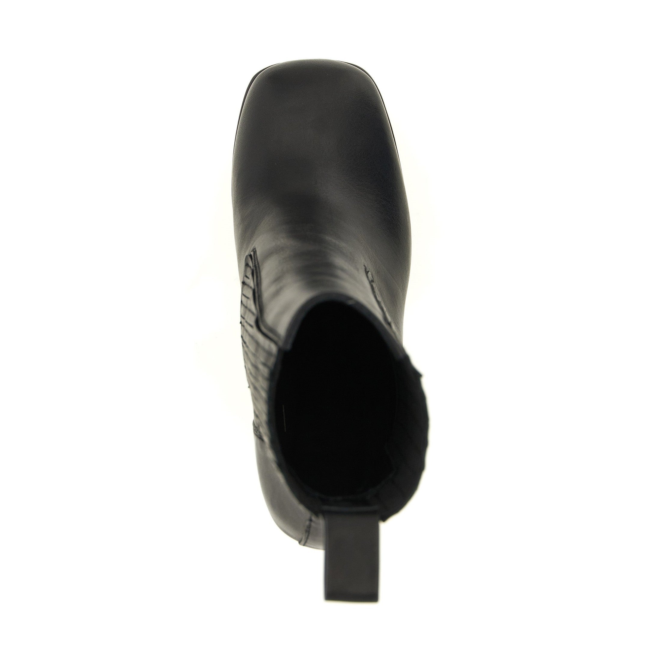 Black Calfskin Ankle Boots