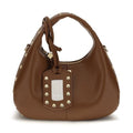 Brown Recycled Leather Shoulder Bag