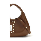 Brown Recycled Leather Shoulder Bag