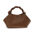 Brown Recycled Leather Shoulder Bag