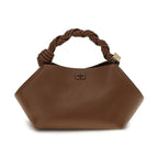 Brown Recycled Leather Shoulder Bag
