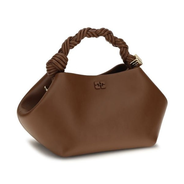 Brown Recycled Leather Shoulder Bag