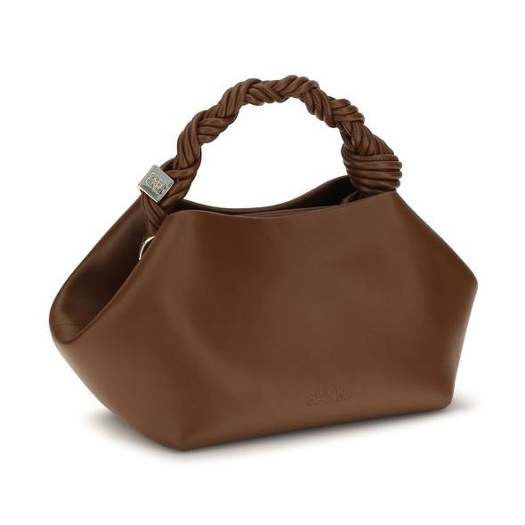 Brown Recycled Leather Shoulder Bag