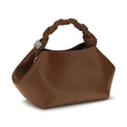 Brown Recycled Leather Shoulder Bag