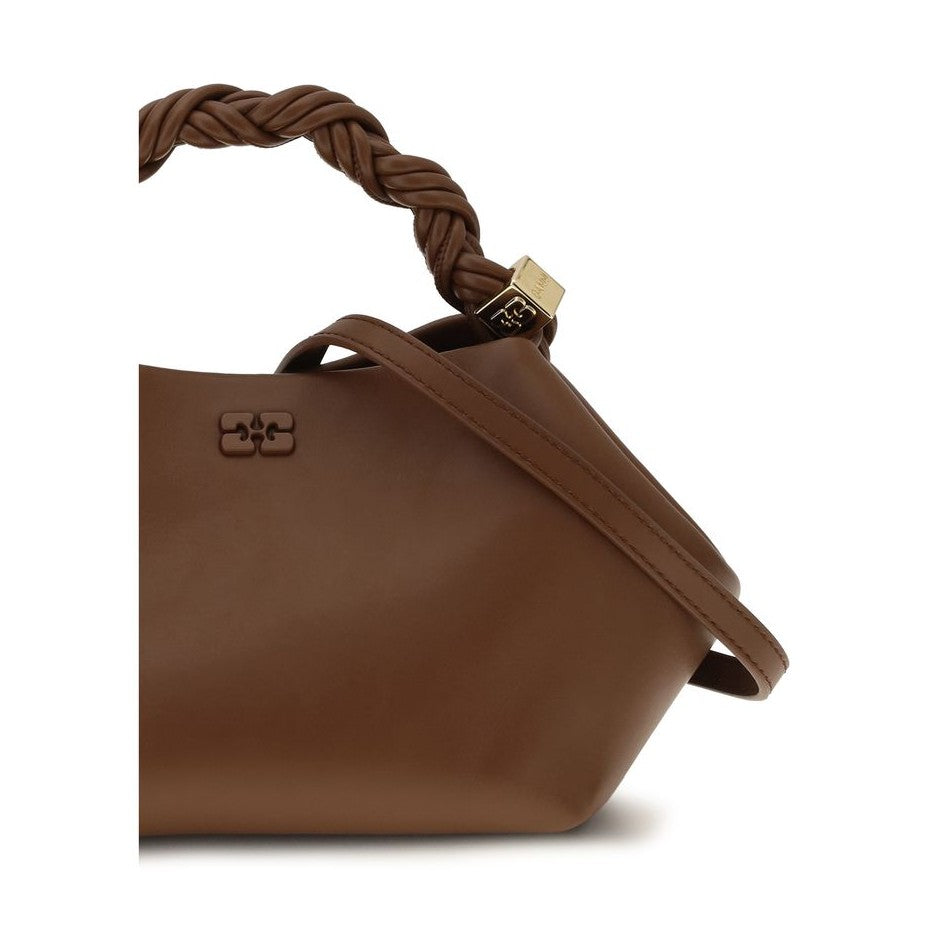 Brown Recycled Leather Shoulder Bag
